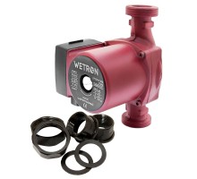 Circulation pump 100W Hmax 6m Qmax 50l/min Ø1 1/2 180mm Bordeaux + nuts Ø1 WETRON LP525–6/180V (774232)