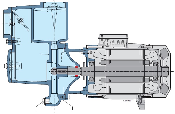 Self-priming centrifugal pumps with open impeller A